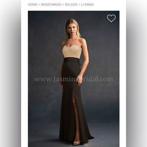 NWT Poly Chiffon Wide Strap V Neck Dress